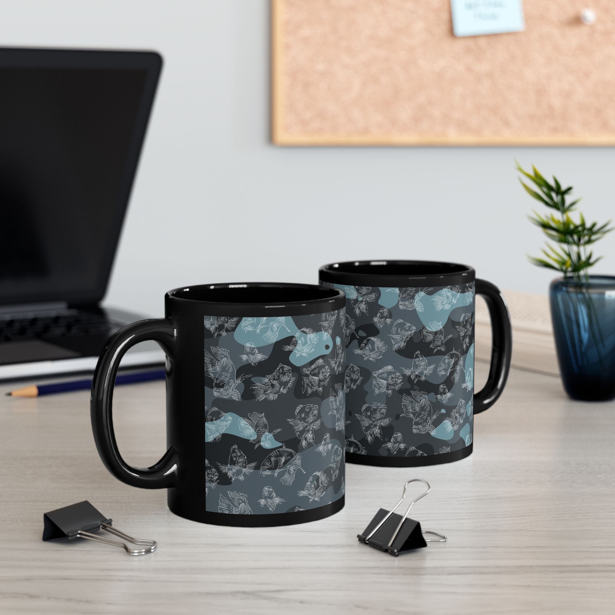 Blue Camo Ichthys Mug