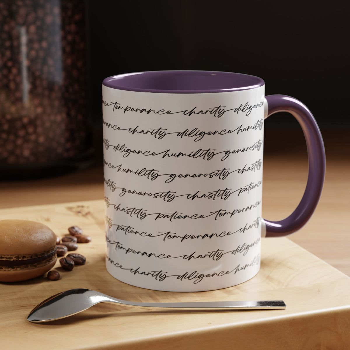 7 virtues coffee mugs 11oz / Purple