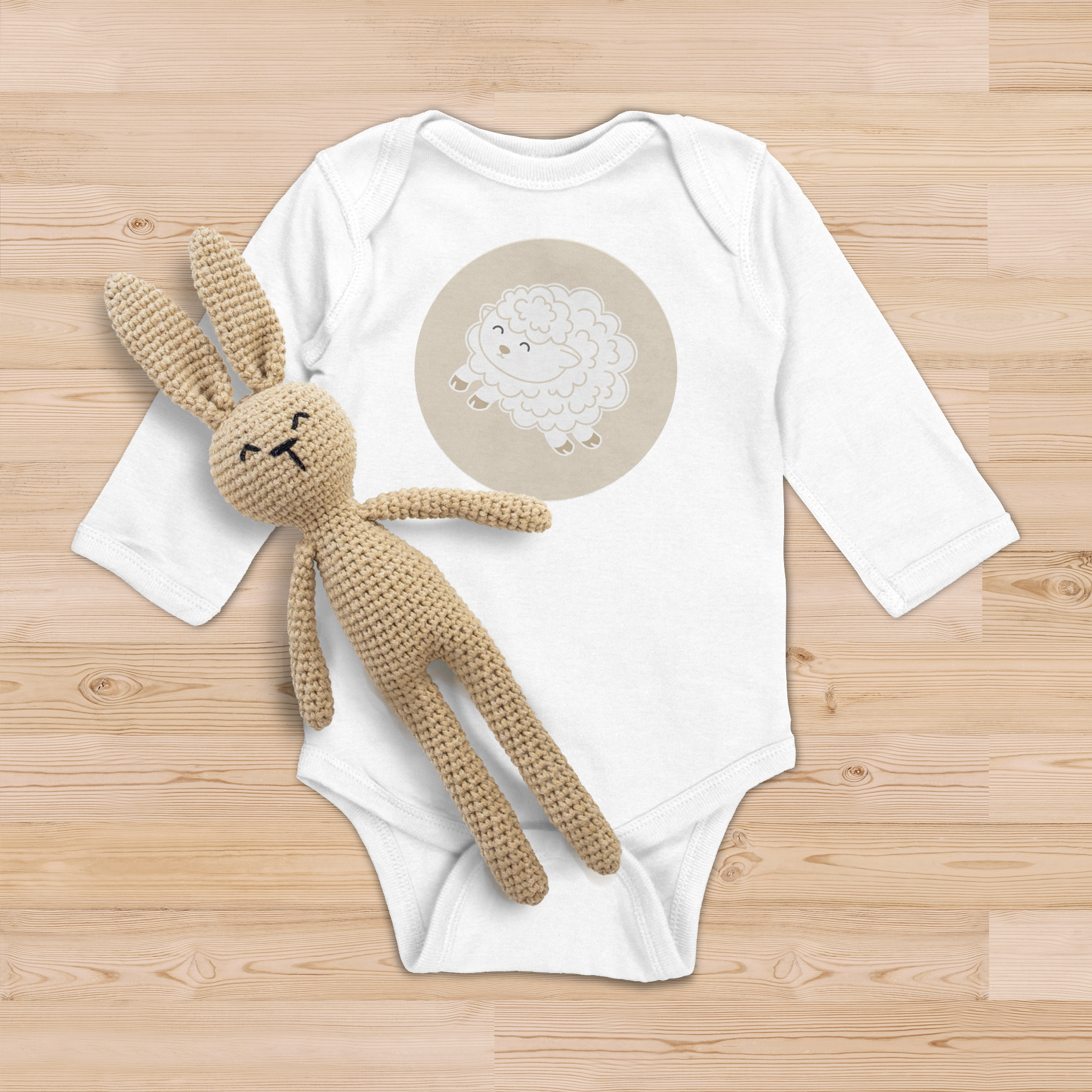 Baby Lamb Long-Sleeve Onesie
