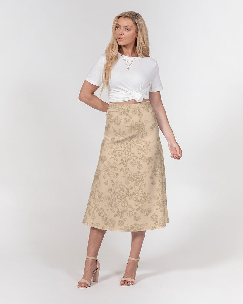 Ziziphus A-Line Midi Skirt