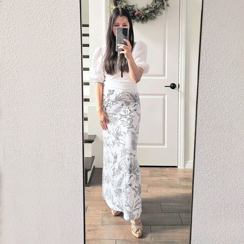 Lady Wearing Christian Clothing
